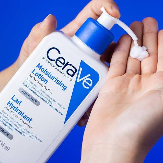 لوسیون مرطوب کننده صورت و بدن سراوی CeraVe پوست خش1